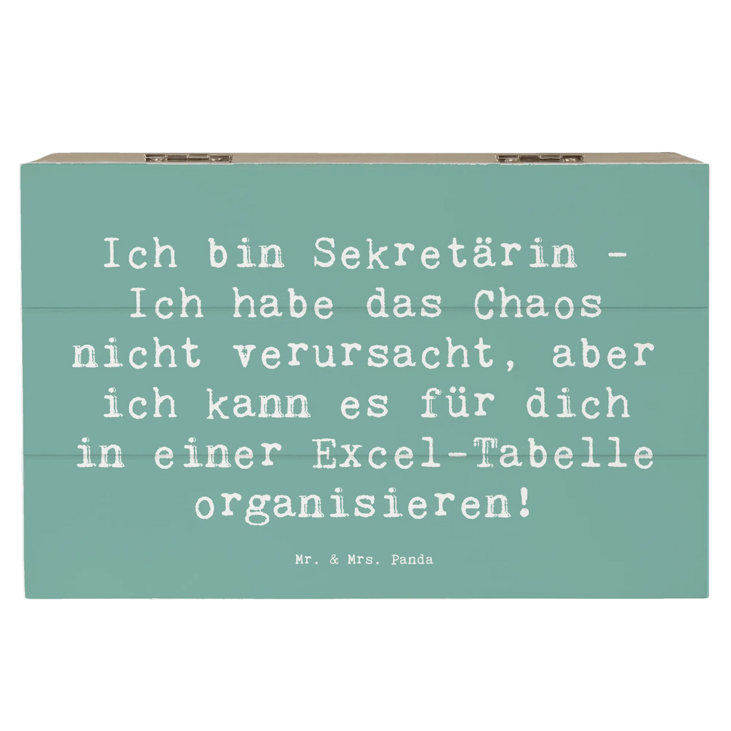 Wooden chest Saying Ich bin Sekretärin - Ich habe das Chaos nicht verursacht, aber ich kann es für dich in einer Excel-Tabelle organisieren! Truhe, Erinnerungskiste, Aufbewahrungsbox, Dekokiste, Kiste, Schatulle, Geschenkbox, Schatzkiste, Erinnerungsbox, Holzkiste, XXL, Geschenkdose, Beruf, Ausbildung, Jubiläum, Abschied, Rente, Kollege, Kollegin, Geschenk, Schenken, Arbeitskollege, Mitarbeiter, Firma, Danke, Dankeschön