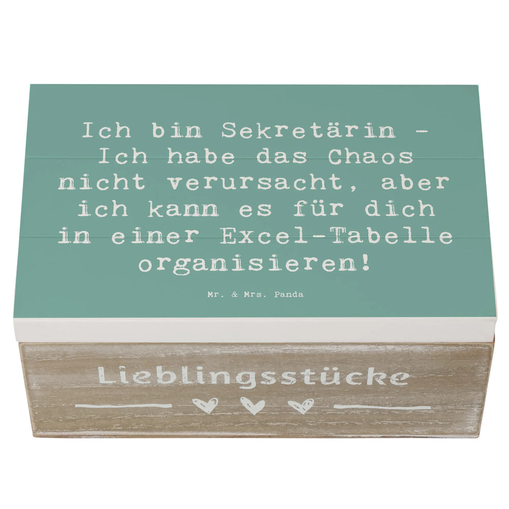 Wooden chest Saying Ich bin Sekretärin - Ich habe das Chaos nicht verursacht, aber ich kann es für dich in einer Excel-Tabelle organisieren! Truhe, Erinnerungskiste, Aufbewahrungsbox, Dekokiste, Kiste, Schatulle, Geschenkbox, Schatzkiste, Erinnerungsbox, Holzkiste, XXL, Geschenkdose, Beruf, Ausbildung, Jubiläum, Abschied, Rente, Kollege, Kollegin, Geschenk, Schenken, Arbeitskollege, Mitarbeiter, Firma, Danke, Dankeschön