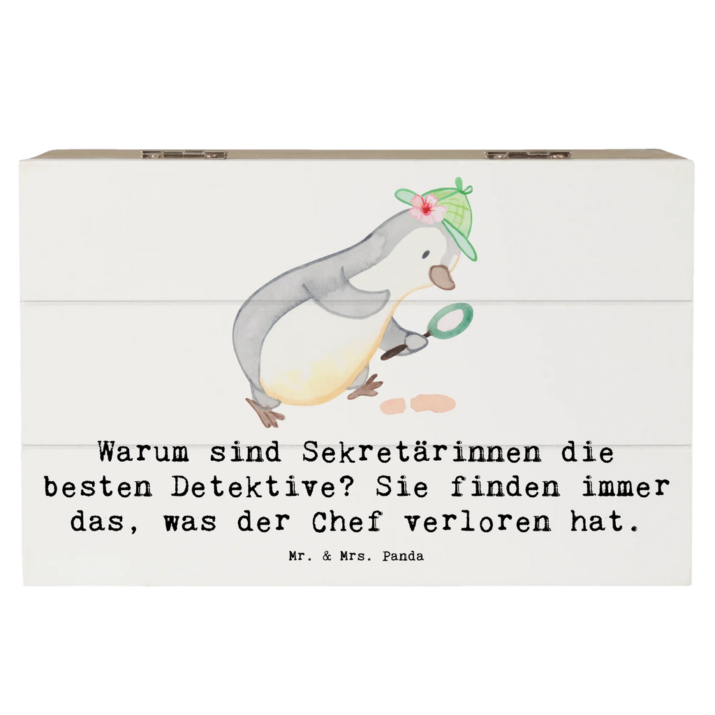 Holzkiste Warum sind Sekretärinnen die besten Detektive? Sie finden immer das, was der Chef verloren hat. Truhe, Erinnerungsbox, Geschenkdose, Kiste, Holzkiste, Geschenkbox, Schatulle, Dekokiste, Aufbewahrungsbox, Erinnerungskiste, Schatzkiste, XXL, Beruf, Ausbildung, Jubiläum, Abschied, Rente, Kollege, Kollegin, Geschenk, Schenken, Arbeitskollege, Mitarbeiter, Firma, Danke, Dankeschön