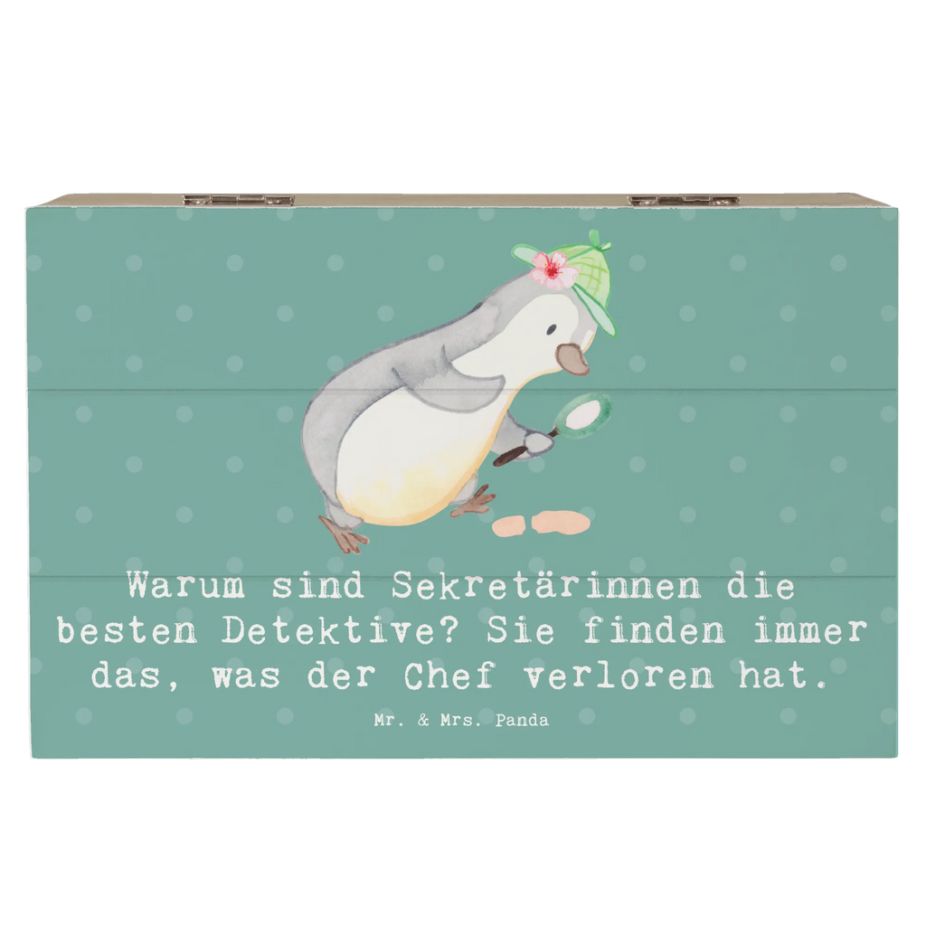 Holzkiste Warum sind Sekretärinnen die besten Detektive? Sie finden immer das, was der Chef verloren hat. Truhe, Erinnerungsbox, Geschenkdose, Kiste, Holzkiste, Geschenkbox, Schatulle, Dekokiste, Aufbewahrungsbox, Erinnerungskiste, Schatzkiste, XXL, Beruf, Ausbildung, Jubiläum, Abschied, Rente, Kollege, Kollegin, Geschenk, Schenken, Arbeitskollege, Mitarbeiter, Firma, Danke, Dankeschön