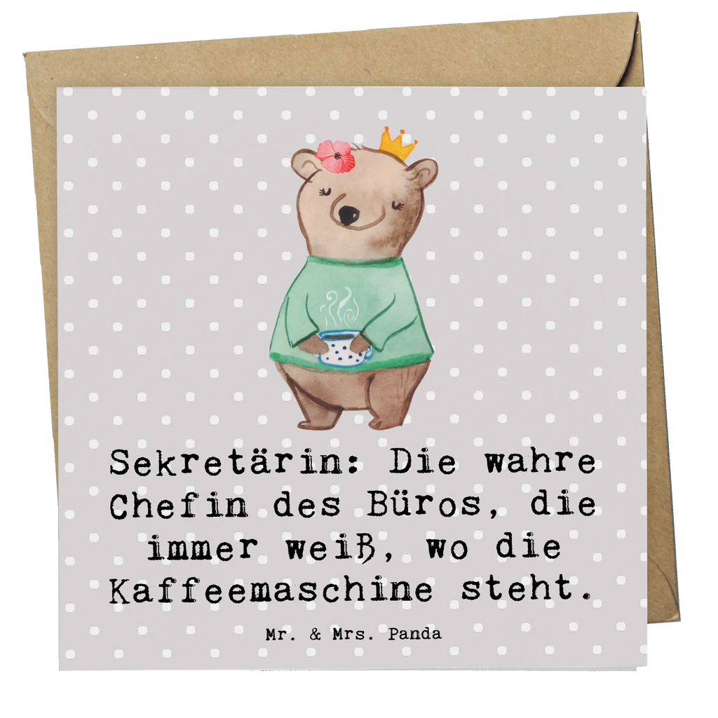 Deluxe Karte Sekretärin: Die wahre Chefin des Büros, die immer weiß, wo die Kaffeemaschine steht. Karte, Klappkarte, Hochwertige Grußkarte, Hochzeitskarte, Grußkarte, Geburtstagskarte, Hochwertige Klappkarte, Glückwunschkarte, Einladungskarte, Beruf, Ausbildung, Jubiläum, Abschied, Rente, Kollege, Kollegin, Geschenk, Schenken, Arbeitskollege, Mitarbeiter, Firma, Danke, Dankeschön
