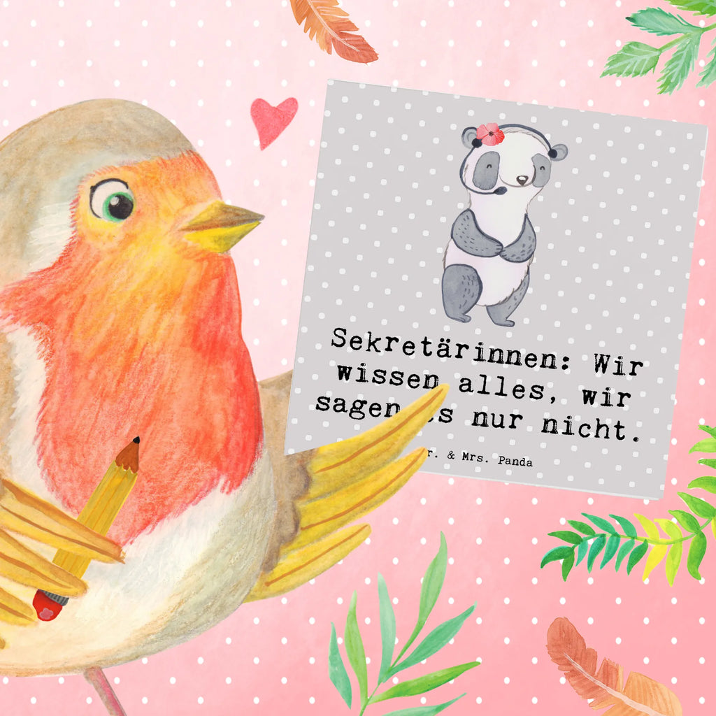 Deluxe Karte Sekretärinnen: Wir wissen alles, wir sagen es nur nicht. Hochwertige Grußkarte, Grußkarte, Karte, Hochzeitskarte, Glückwunschkarte, Klappkarte, Geburtstagskarte, Hochwertige Klappkarte, Einladungskarte, Beruf, Ausbildung, Jubiläum, Abschied, Rente, Kollege, Kollegin, Geschenk, Schenken, Arbeitskollege, Mitarbeiter, Firma, Danke, Dankeschön