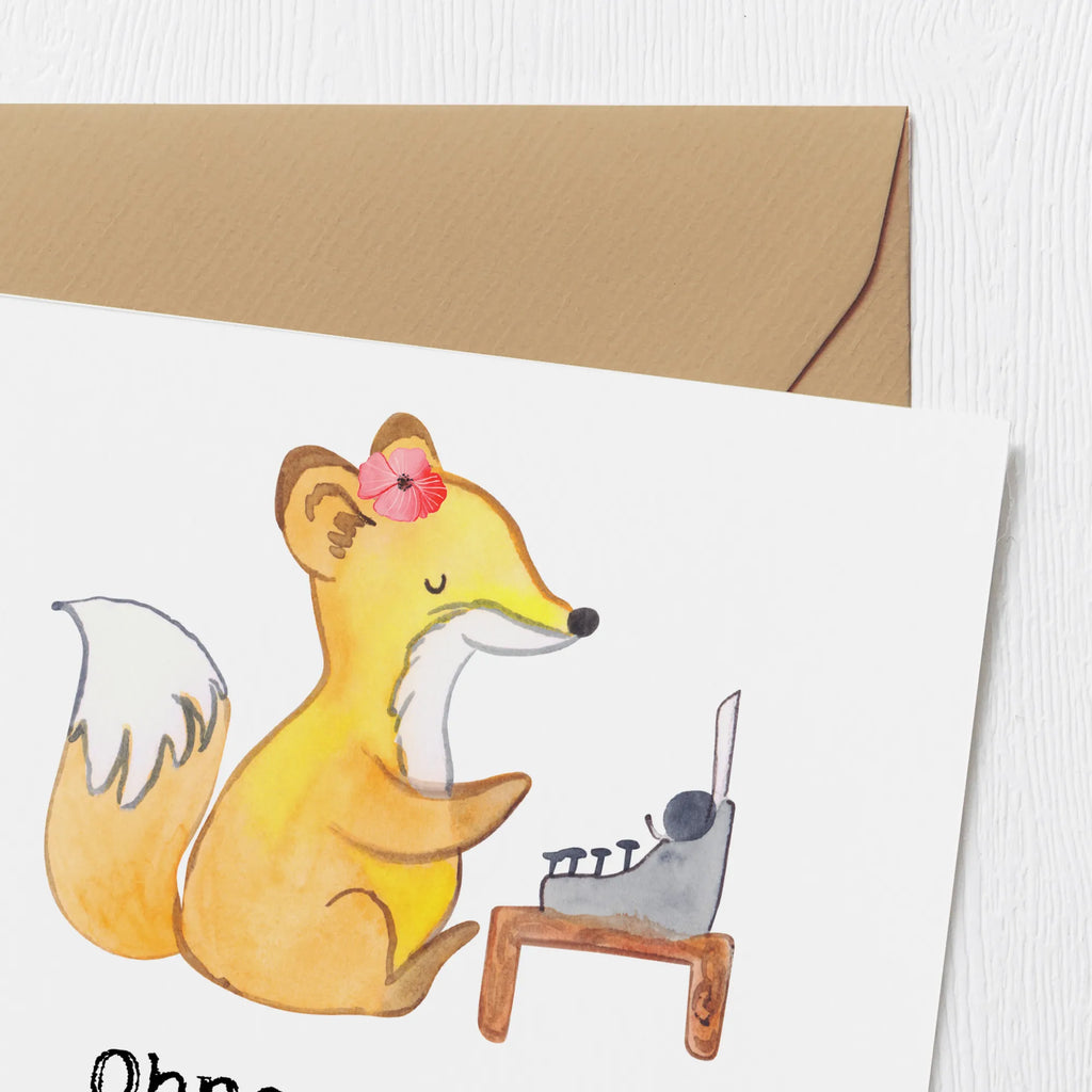 Deluxe Karte Ohne meine Sekretärin wäre ich aufgeschmissen! Hochwertige Klappkarte, Einladungskarte, Hochzeitskarte, Glückwunschkarte, Geburtstagskarte, Karte, Hochwertige Grußkarte, Klappkarte, Grußkarte, Beruf, Ausbildung, Jubiläum, Abschied, Rente, Kollege, Kollegin, Geschenk, Schenken, Arbeitskollege, Mitarbeiter, Firma, Danke, Dankeschön