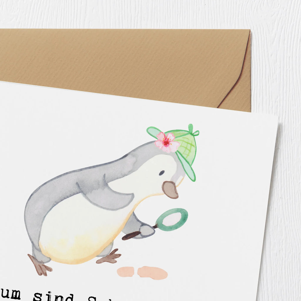 Deluxe Karte Warum sind Sekretärinnen die besten Detektive? Sie finden immer das, was der Chef verloren hat. Hochzeitskarte, Karte, Hochwertige Klappkarte, Einladungskarte, Grußkarte, Klappkarte, Hochwertige Grußkarte, Geburtstagskarte, Glückwunschkarte, Beruf, Ausbildung, Jubiläum, Abschied, Rente, Kollege, Kollegin, Geschenk, Schenken, Arbeitskollege, Mitarbeiter, Firma, Danke, Dankeschön