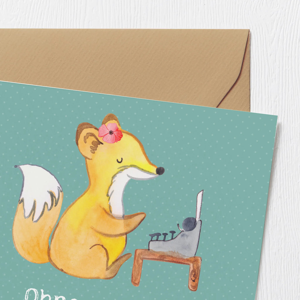 Deluxe Karte Ohne meine Sekretärin wäre ich aufgeschmissen! Hochwertige Klappkarte, Einladungskarte, Hochzeitskarte, Glückwunschkarte, Geburtstagskarte, Karte, Hochwertige Grußkarte, Klappkarte, Grußkarte, Beruf, Ausbildung, Jubiläum, Abschied, Rente, Kollege, Kollegin, Geschenk, Schenken, Arbeitskollege, Mitarbeiter, Firma, Danke, Dankeschön