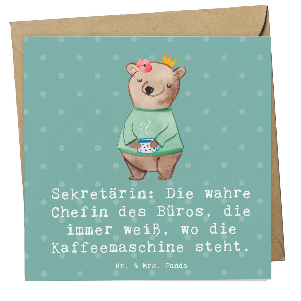 Deluxe Karte Sekretärin: Die wahre Chefin des Büros, die immer weiß, wo die Kaffeemaschine steht. Karte, Klappkarte, Hochwertige Grußkarte, Hochzeitskarte, Grußkarte, Geburtstagskarte, Hochwertige Klappkarte, Glückwunschkarte, Einladungskarte, Beruf, Ausbildung, Jubiläum, Abschied, Rente, Kollege, Kollegin, Geschenk, Schenken, Arbeitskollege, Mitarbeiter, Firma, Danke, Dankeschön