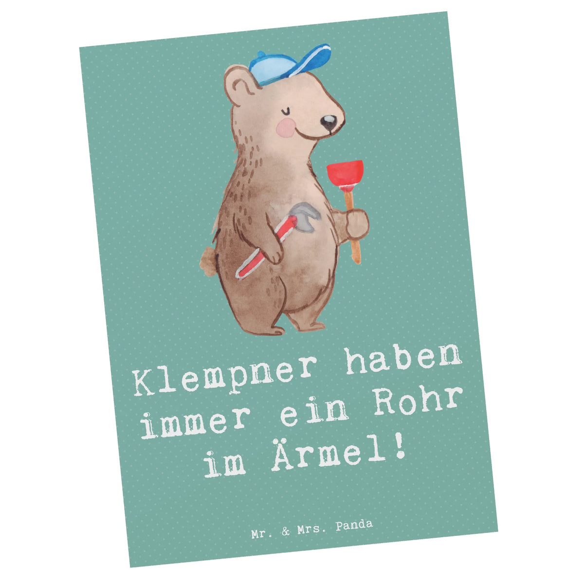 Postkarte Klempner Helden