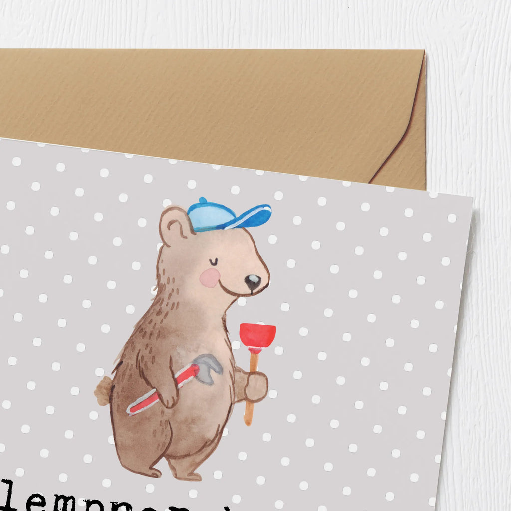 Deluxe Card Klempner haben immer ein Rohr im Ärmel! Hochzeitskarte, Karte, Glückwunschkarte, Hochwertige Klappkarte, Hochwertige Grußkarte, Grußkarte, Klappkarte, Einladungskarte, Geburtstagskarte, Beruf, Ausbildung, Jubiläum, Abschied, Rente, Kollege, Kollegin, Geschenk, Schenken, Arbeitskollege, Mitarbeiter, Firma, Danke, Dankeschön