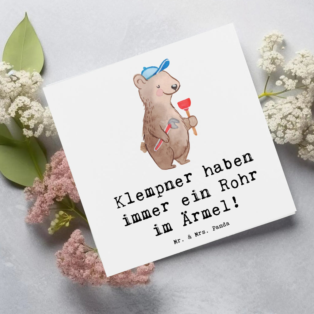 Deluxe Card Klempner haben immer ein Rohr im Ärmel! Hochzeitskarte, Karte, Glückwunschkarte, Hochwertige Klappkarte, Hochwertige Grußkarte, Grußkarte, Klappkarte, Einladungskarte, Geburtstagskarte, Beruf, Ausbildung, Jubiläum, Abschied, Rente, Kollege, Kollegin, Geschenk, Schenken, Arbeitskollege, Mitarbeiter, Firma, Danke, Dankeschön