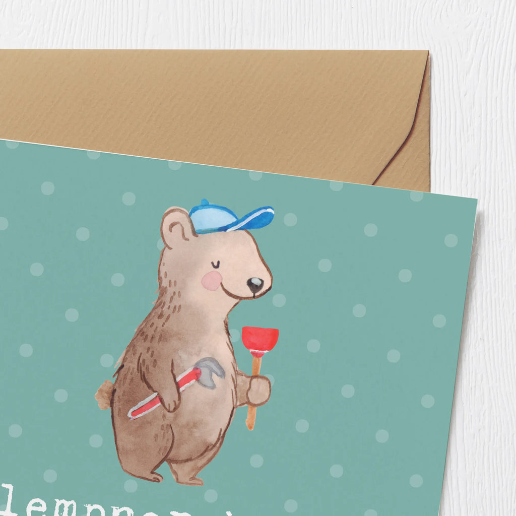 Deluxe Card Klempner haben immer ein Rohr im Ärmel! Hochzeitskarte, Karte, Glückwunschkarte, Hochwertige Klappkarte, Hochwertige Grußkarte, Grußkarte, Klappkarte, Einladungskarte, Geburtstagskarte, Beruf, Ausbildung, Jubiläum, Abschied, Rente, Kollege, Kollegin, Geschenk, Schenken, Arbeitskollege, Mitarbeiter, Firma, Danke, Dankeschön