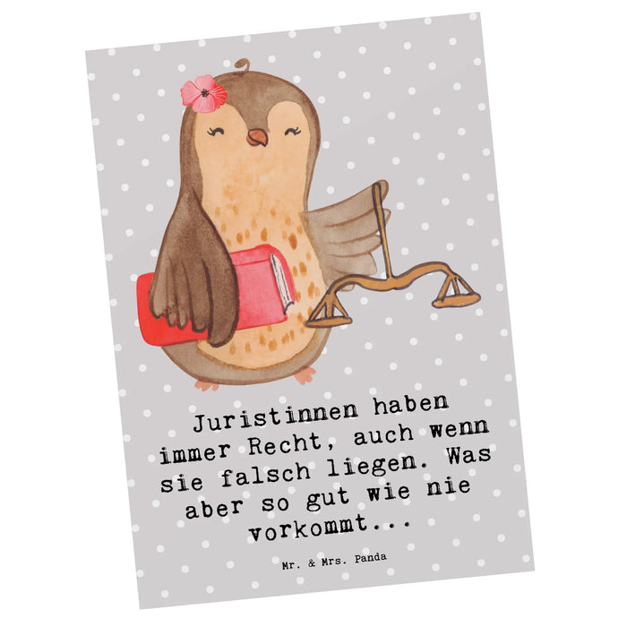 Postkarte Juristin Recht
