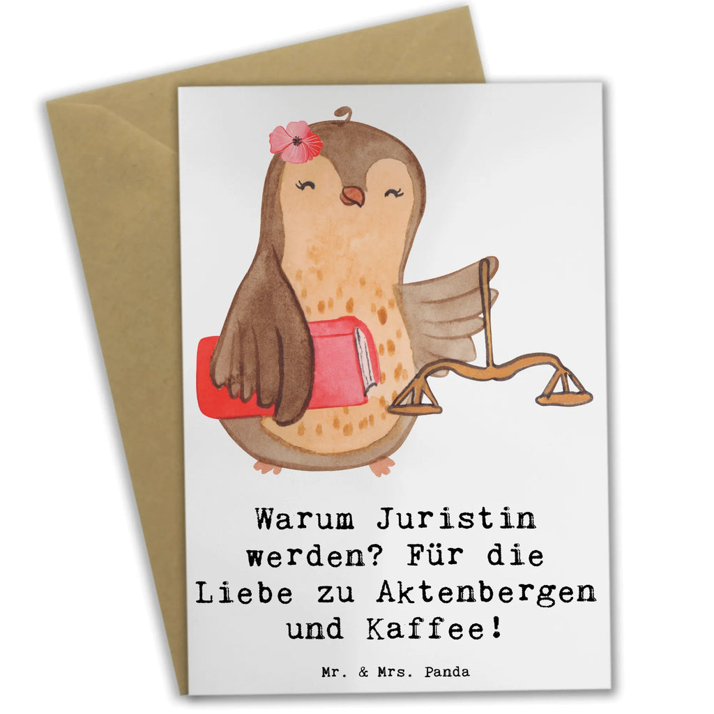 Greetings card Warum Juristin werden? Für die Liebe zu Aktenbergen und Kaffee! Hochzeitskarte, Karte, Glückwunschkarte, Grußkarte, Einladungskarte, Geburtstagskarte, Klappkarte, Ansichtskarten, Beruf, Ausbildung, Jubiläum, Abschied, Rente, Kollege, Kollegin, Geschenk, Schenken, Arbeitskollege, Mitarbeiter, Firma, Danke, Dankeschön