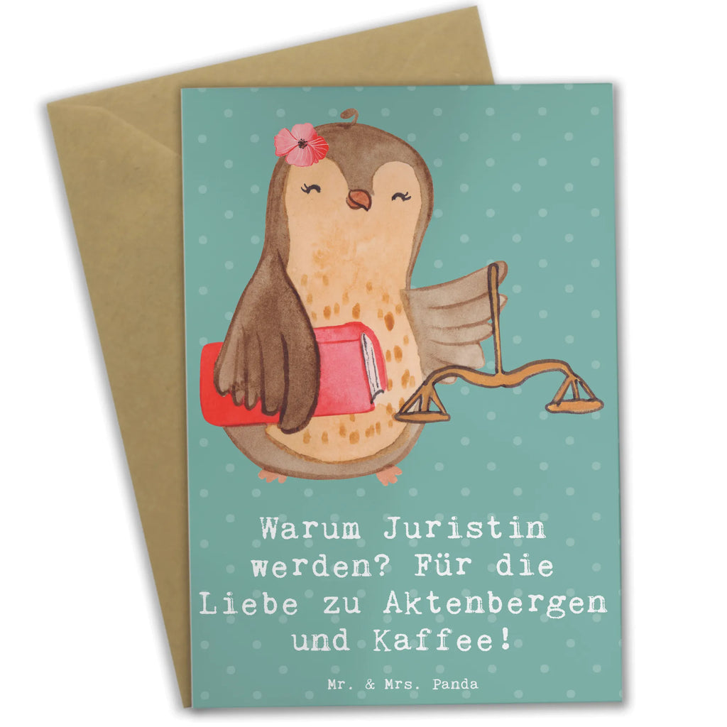 Greetings card Warum Juristin werden? Für die Liebe zu Aktenbergen und Kaffee! Hochzeitskarte, Karte, Glückwunschkarte, Grußkarte, Einladungskarte, Geburtstagskarte, Klappkarte, Ansichtskarten, Beruf, Ausbildung, Jubiläum, Abschied, Rente, Kollege, Kollegin, Geschenk, Schenken, Arbeitskollege, Mitarbeiter, Firma, Danke, Dankeschön