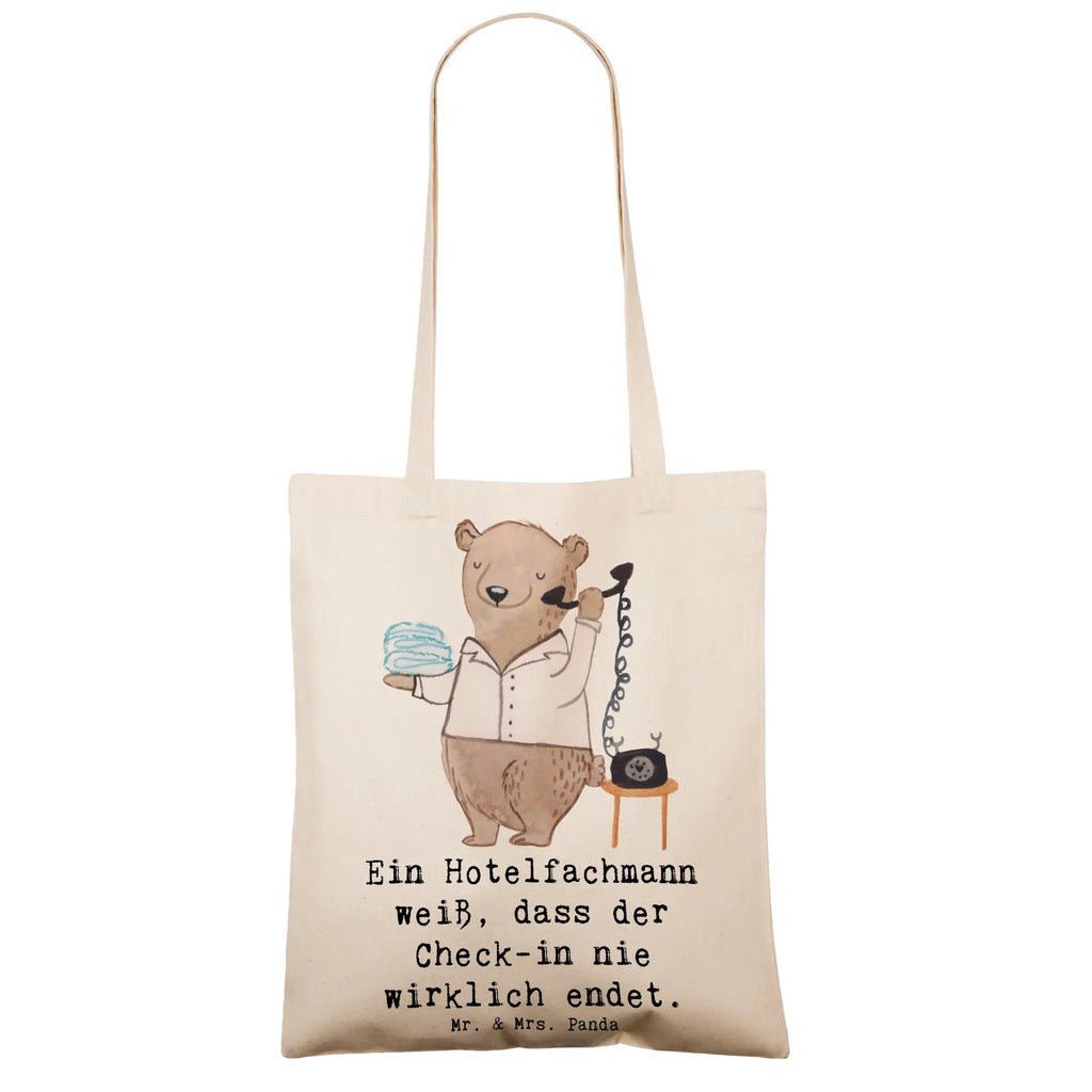 Tragetasche Ein Hotelfachmann weiß, dass der Check-in nie wirklich endet. Schultertasche, Beutel, Tragetasche, Strandtasche, Stoffbeutel, Jutebeutel, Tasche, Umhängetasche, Stofftasche, Badetasche, Shopper, Beuteltasche, Einkaufstasche, Einkaufstüte, Jutetasche, Laptoptasche, Beruf, Ausbildung, Jubiläum, Abschied, Rente, Kollege, Kollegin, Geschenk, Schenken, Arbeitskollege, Mitarbeiter, Firma, Danke, Dankeschön