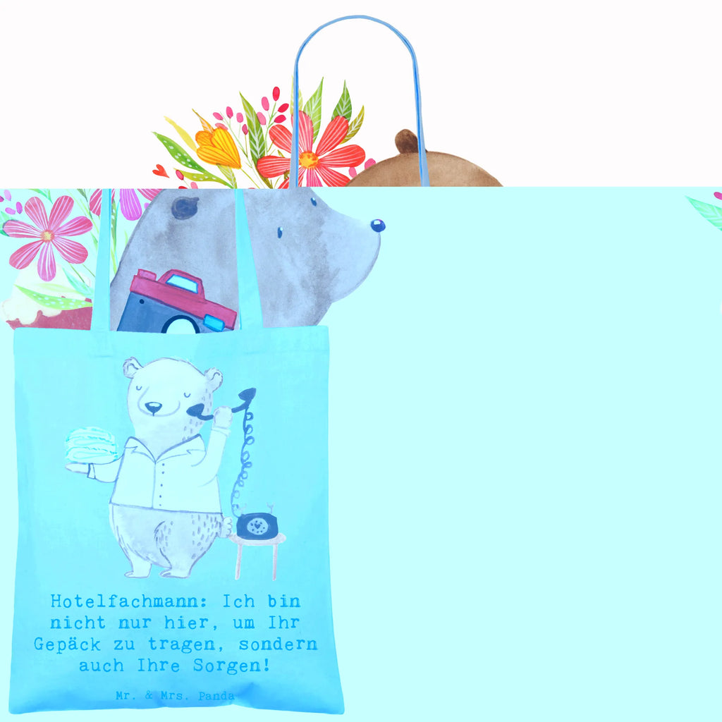 Tragetasche Hotelfachmann: Ich bin nicht nur hier, um Ihr Gepäck zu tragen, sondern auch Ihre Sorgen! Stofftasche, Laptoptasche, Tragetasche, Einkaufstasche, Einkaufstüte, Jutetasche, Strandtasche, Beuteltasche, Beutel, Shopper, Stoffbeutel, Badetasche, Tasche, Schultertasche, Jutebeutel, Umhängetasche, Beruf, Ausbildung, Jubiläum, Abschied, Rente, Kollege, Kollegin, Geschenk, Schenken, Arbeitskollege, Mitarbeiter, Firma, Danke, Dankeschön