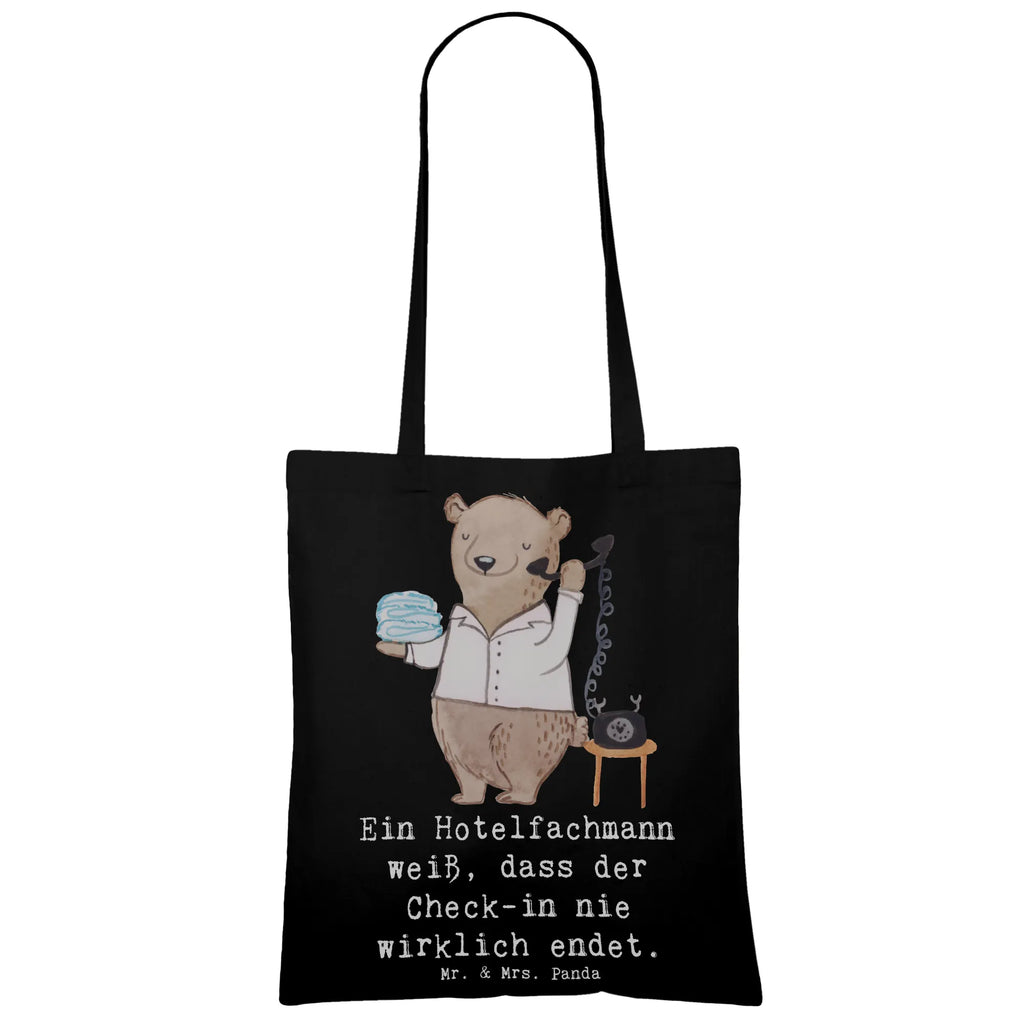 Tragetasche Ein Hotelfachmann weiß, dass der Check-in nie wirklich endet. Schultertasche, Beutel, Tragetasche, Strandtasche, Stoffbeutel, Jutebeutel, Tasche, Umhängetasche, Stofftasche, Badetasche, Shopper, Beuteltasche, Einkaufstasche, Einkaufstüte, Jutetasche, Laptoptasche, Beruf, Ausbildung, Jubiläum, Abschied, Rente, Kollege, Kollegin, Geschenk, Schenken, Arbeitskollege, Mitarbeiter, Firma, Danke, Dankeschön