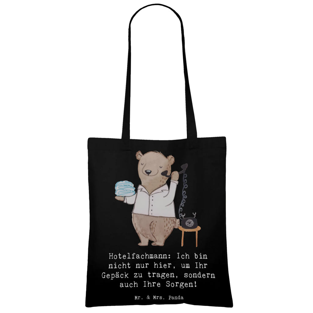 Tragetasche Hotelfachmann: Ich bin nicht nur hier, um Ihr Gepäck zu tragen, sondern auch Ihre Sorgen! Stofftasche, Laptoptasche, Tragetasche, Einkaufstasche, Einkaufstüte, Jutetasche, Strandtasche, Beuteltasche, Beutel, Shopper, Stoffbeutel, Badetasche, Tasche, Schultertasche, Jutebeutel, Umhängetasche, Beruf, Ausbildung, Jubiläum, Abschied, Rente, Kollege, Kollegin, Geschenk, Schenken, Arbeitskollege, Mitarbeiter, Firma, Danke, Dankeschön