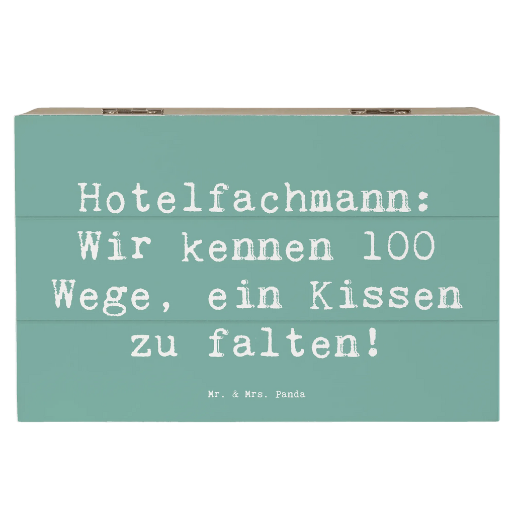 Holzkiste Spruch Hotelfachmann: Wir kennen 100 Wege, ein Kissen zu falten! Erinnerungskiste, XXL, Aufbewahrungsbox, Dekokiste, Truhe, Holzkiste, Schatzkiste, Kiste, Erinnerungsbox, Geschenkbox, Geschenkdose, Schatulle, Beruf, Ausbildung, Jubiläum, Abschied, Rente, Kollege, Kollegin, Geschenk, Schenken, Arbeitskollege, Mitarbeiter, Firma, Danke, Dankeschön