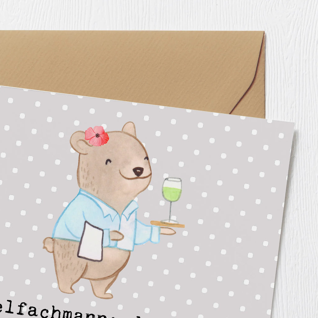 Deluxe Karte Hotelfachmann: der Beruf, bei dem man die Kunst des Lächelns perfektioniert, selbst um 3 Uhr morgens. Grußkarte, Einladungskarte, Hochwertige Klappkarte, Karte, Glückwunschkarte, Klappkarte, Geburtstagskarte, Hochwertige Grußkarte, Hochzeitskarte, Beruf, Ausbildung, Jubiläum, Abschied, Rente, Kollege, Kollegin, Geschenk, Schenken, Arbeitskollege, Mitarbeiter, Firma, Danke, Dankeschön