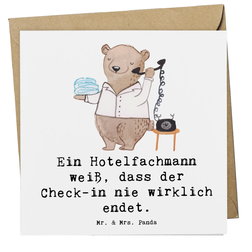 Deluxe Karte Ein Hotelfachmann weiß, dass der Check-in nie wirklich endet. Glückwunschkarte, Hochwertige Klappkarte, Geburtstagskarte, Hochwertige Grußkarte, Einladungskarte, Karte, Grußkarte, Hochzeitskarte, Klappkarte, Beruf, Ausbildung, Jubiläum, Abschied, Rente, Kollege, Kollegin, Geschenk, Schenken, Arbeitskollege, Mitarbeiter, Firma, Danke, Dankeschön