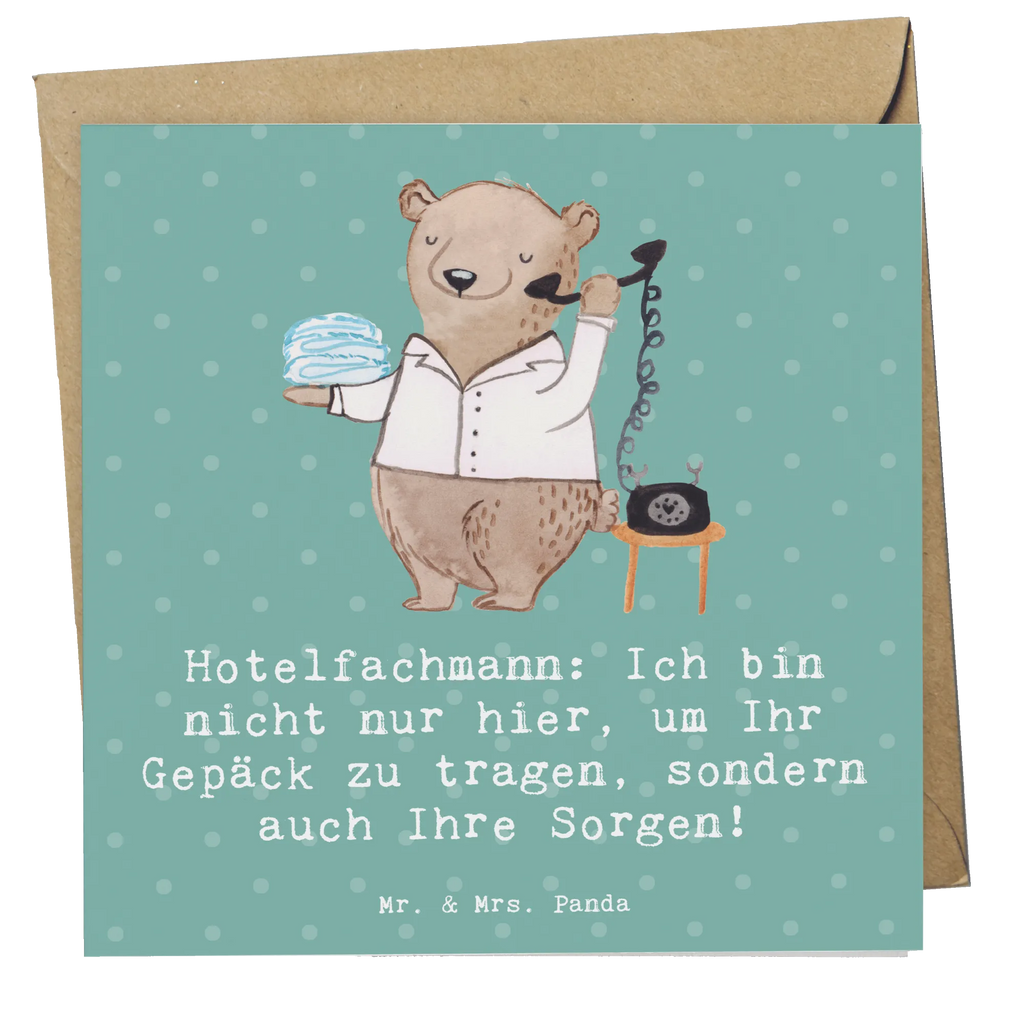 Deluxe Card Hotelfachmann: Ich bin nicht nur hier, um Ihr Gepäck zu tragen, sondern auch Ihre Sorgen! Geburtstagskarte, Glückwunschkarte, Karte, Grußkarte, Klappkarte, Hochwertige Grußkarte, Hochwertige Klappkarte, Einladungskarte, Hochzeitskarte, Beruf, Ausbildung, Jubiläum, Abschied, Rente, Kollege, Kollegin, Geschenk, Schenken, Arbeitskollege, Mitarbeiter, Firma, Danke, Dankeschön