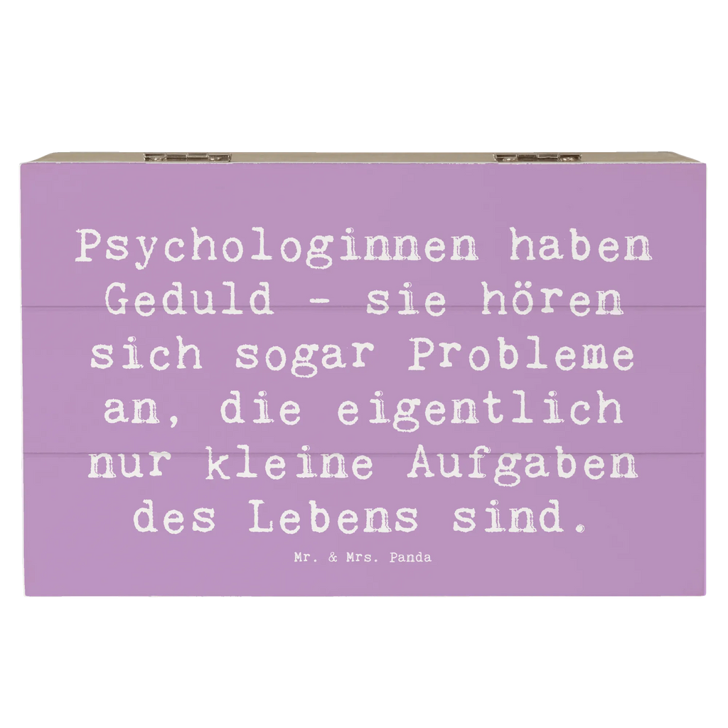 Wooden chest Saying Psychologinnen haben Geduld - sie hören sich sogar Probleme an, die eigentlich nur kleine Aufgaben des Lebens sind. Dekokiste, Holzkiste, Truhe, Geschenkdose, Erinnerungsbox, Kiste, Schatulle, Schatzkiste, Geschenkbox, Erinnerungskiste, XXL, Aufbewahrungsbox, Beruf, Ausbildung, Jubiläum, Abschied, Rente, Kollege, Kollegin, Geschenk, Schenken, Arbeitskollege, Mitarbeiter, Firma, Danke, Dankeschön
