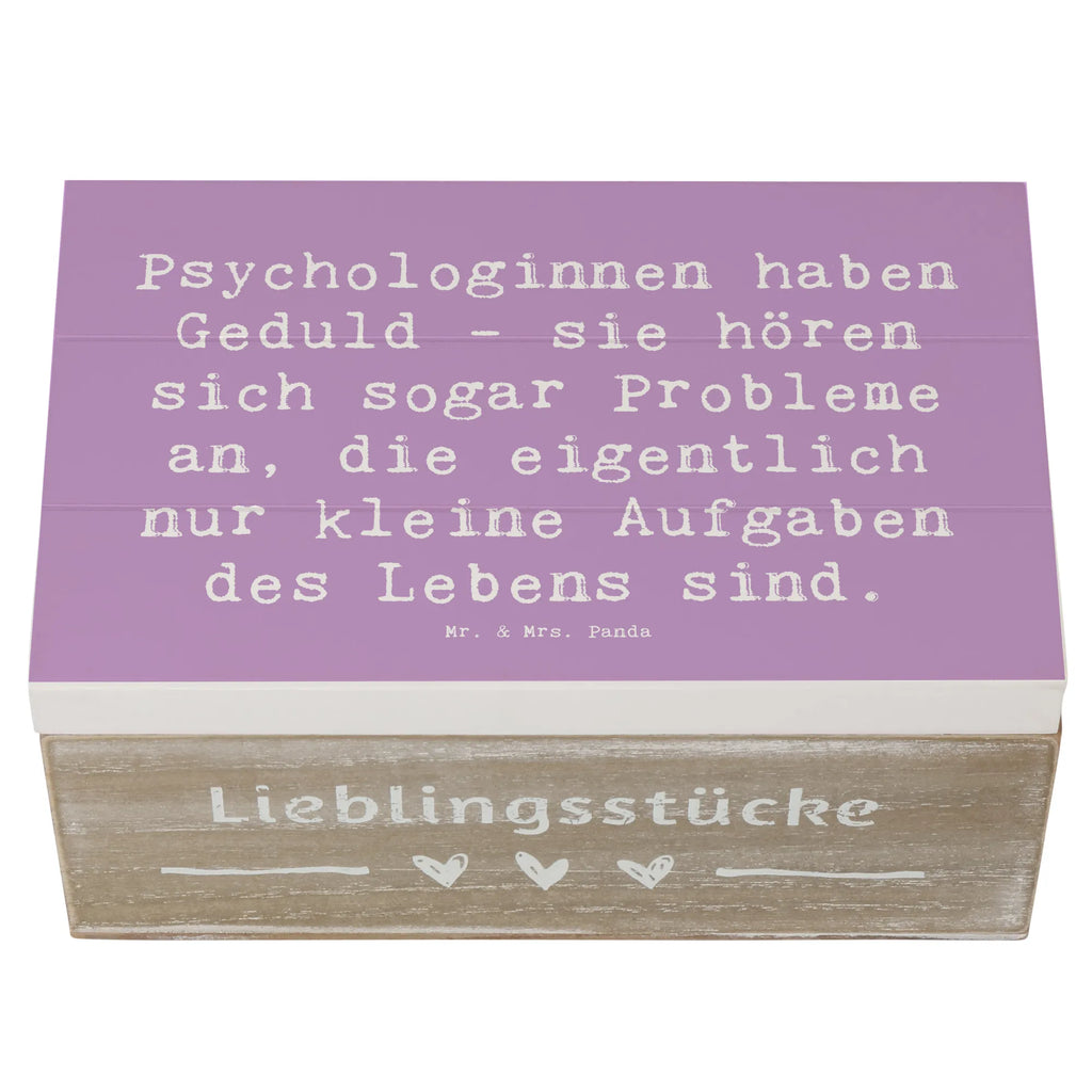 Wooden chest Saying Psychologinnen haben Geduld - sie hören sich sogar Probleme an, die eigentlich nur kleine Aufgaben des Lebens sind. Dekokiste, Holzkiste, Truhe, Geschenkdose, Erinnerungsbox, Kiste, Schatulle, Schatzkiste, Geschenkbox, Erinnerungskiste, XXL, Aufbewahrungsbox, Beruf, Ausbildung, Jubiläum, Abschied, Rente, Kollege, Kollegin, Geschenk, Schenken, Arbeitskollege, Mitarbeiter, Firma, Danke, Dankeschön