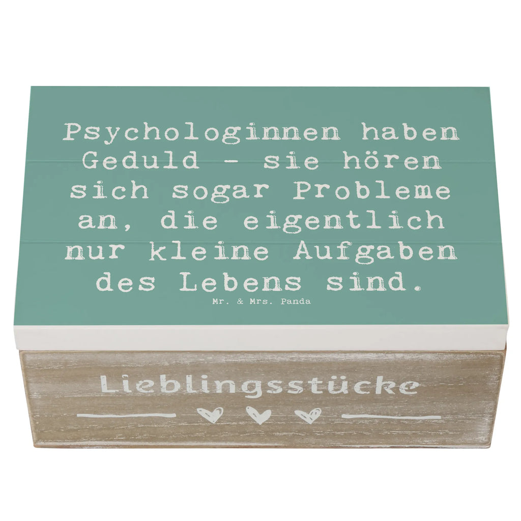 Wooden chest Saying Psychologinnen haben Geduld - sie hören sich sogar Probleme an, die eigentlich nur kleine Aufgaben des Lebens sind. Dekokiste, Holzkiste, Truhe, Geschenkdose, Erinnerungsbox, Kiste, Schatulle, Schatzkiste, Geschenkbox, Erinnerungskiste, XXL, Aufbewahrungsbox, Beruf, Ausbildung, Jubiläum, Abschied, Rente, Kollege, Kollegin, Geschenk, Schenken, Arbeitskollege, Mitarbeiter, Firma, Danke, Dankeschön