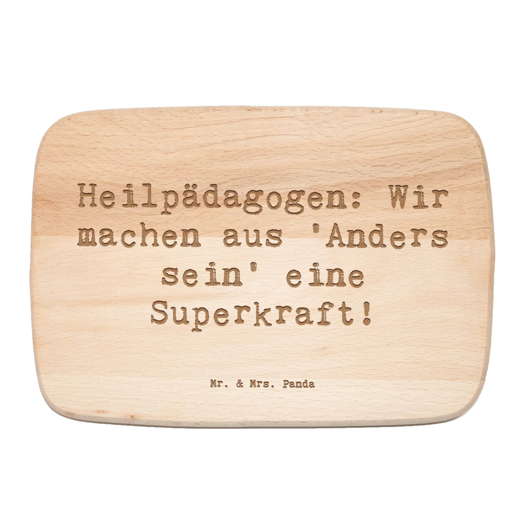 Serving board Saying Heilpädagogen: Wir machen aus 'Anders sein' eine Superkraft! breakfast board, Board, cutting board, gift, gift idea, best, farewell gift, passing exam, anniversary, retirement, promotion, job start, sayings, funny, profession