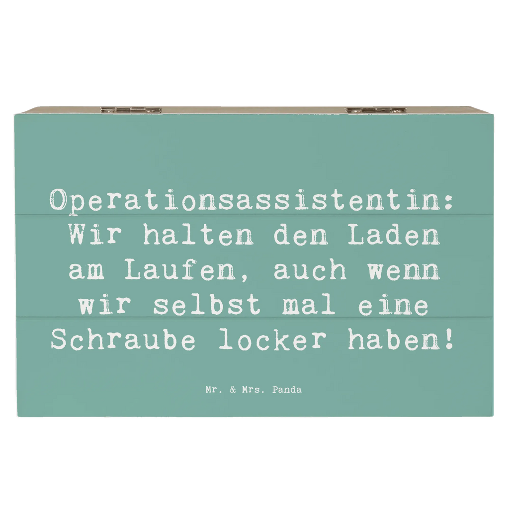 Wooden chest Saying Operationsassistentin: Wir halten den Laden am Laufen, auch wenn wir selbst mal eine Schraube locker haben! XXL, Schatzkiste, Schatulle, Holzkiste, Dekokiste, Truhe, Erinnerungsbox, Kiste, Geschenkdose, Erinnerungskiste, Geschenkbox, Aufbewahrungsbox, Beruf, Ausbildung, Jubiläum, Abschied, Rente, Kollege, Kollegin, Geschenk, Schenken, Arbeitskollege, Mitarbeiter, Firma, Danke, Dankeschön