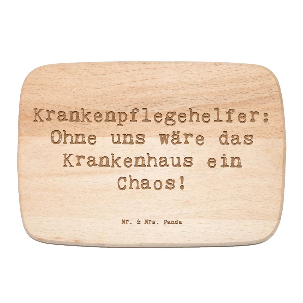 Serving board Saying Krankenpflegehelfer: Ohne uns wäre das Krankenhaus ein Chaos! cutting board, Board, breakfast board, gift, gift idea, best, farewell gift, passing exam, anniversary, retirement, promotion, job start, sayings, funny, profession