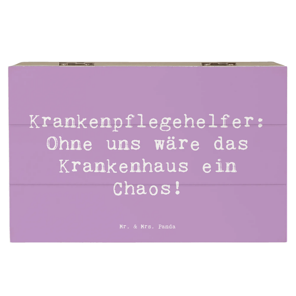 Wooden chest Saying Krankenpflegehelfer: Ohne uns wäre das Krankenhaus ein Chaos! Schatulle, Erinnerungsbox, Geschenkdose, Truhe, Dekokiste, Schatzkiste, XXL, Holzkiste, Geschenkbox, Kiste, Aufbewahrungsbox, Erinnerungskiste, Beruf, Ausbildung, Jubiläum, Abschied, Rente, Kollege, Kollegin, Geschenk, Schenken, Arbeitskollege, Mitarbeiter, Firma, Danke, Dankeschön