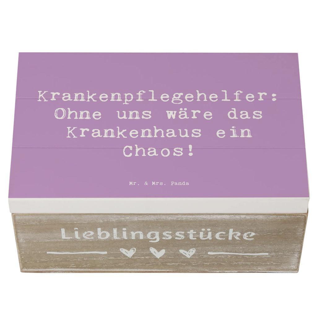 Wooden chest Saying Krankenpflegehelfer: Ohne uns wäre das Krankenhaus ein Chaos! Schatulle, Erinnerungsbox, Geschenkdose, Truhe, Dekokiste, Schatzkiste, XXL, Holzkiste, Geschenkbox, Kiste, Aufbewahrungsbox, Erinnerungskiste, Beruf, Ausbildung, Jubiläum, Abschied, Rente, Kollege, Kollegin, Geschenk, Schenken, Arbeitskollege, Mitarbeiter, Firma, Danke, Dankeschön
