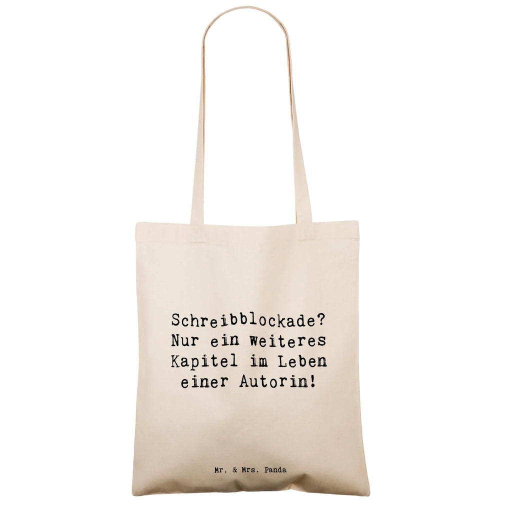 Tote bag Saying Schreibblockade? Nur ein weiteres Kapitel im Leben einer Autorin! Laptoptasche, Jutetasche, Jutebeutel, Einkaufstasche, Shopper, Stoffbeutel, Tragetasche, Schultertasche, Beuteltasche, Einkaufstüte, Stofftasche, Badetasche, Beutel, Strandtasche, Tasche, Umhängetasche, Beruf, Ausbildung, Jubiläum, Abschied, Rente, Kollege, Kollegin, Geschenk, Schenken, Arbeitskollege, Mitarbeiter, Firma, Danke, Dankeschön