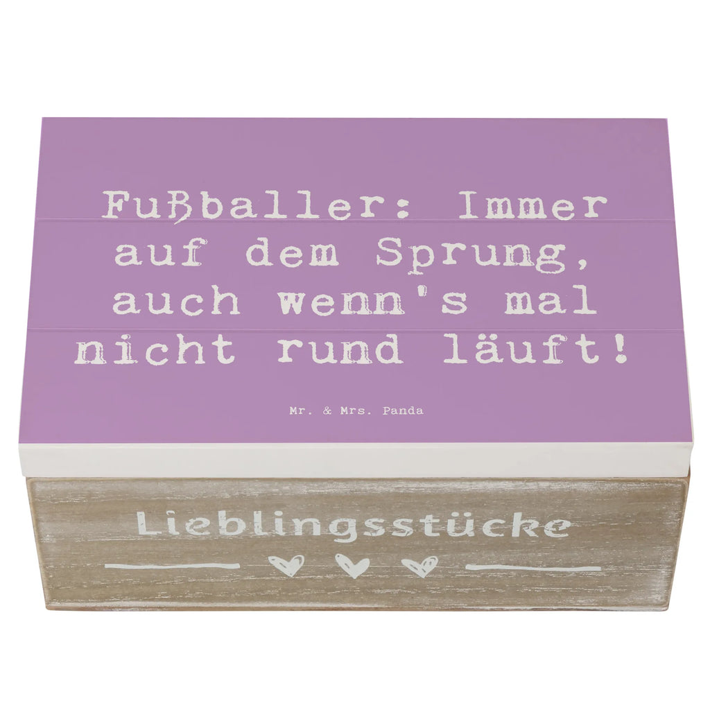 Holzkiste Spruch Fußballer: Immer auf dem Sprung, auch wenn's mal nicht rund läuft! Truhe, Dekokiste, Schatulle, Geschenkbox, Geschenkdose, Erinnerungsbox, Aufbewahrungsbox, XXL, Schatzkiste, Holzkiste, Erinnerungskiste, Kiste, Beruf, Ausbildung, Jubiläum, Abschied, Rente, Kollege, Kollegin, Geschenk, Schenken, Arbeitskollege, Mitarbeiter, Firma, Danke, Dankeschön