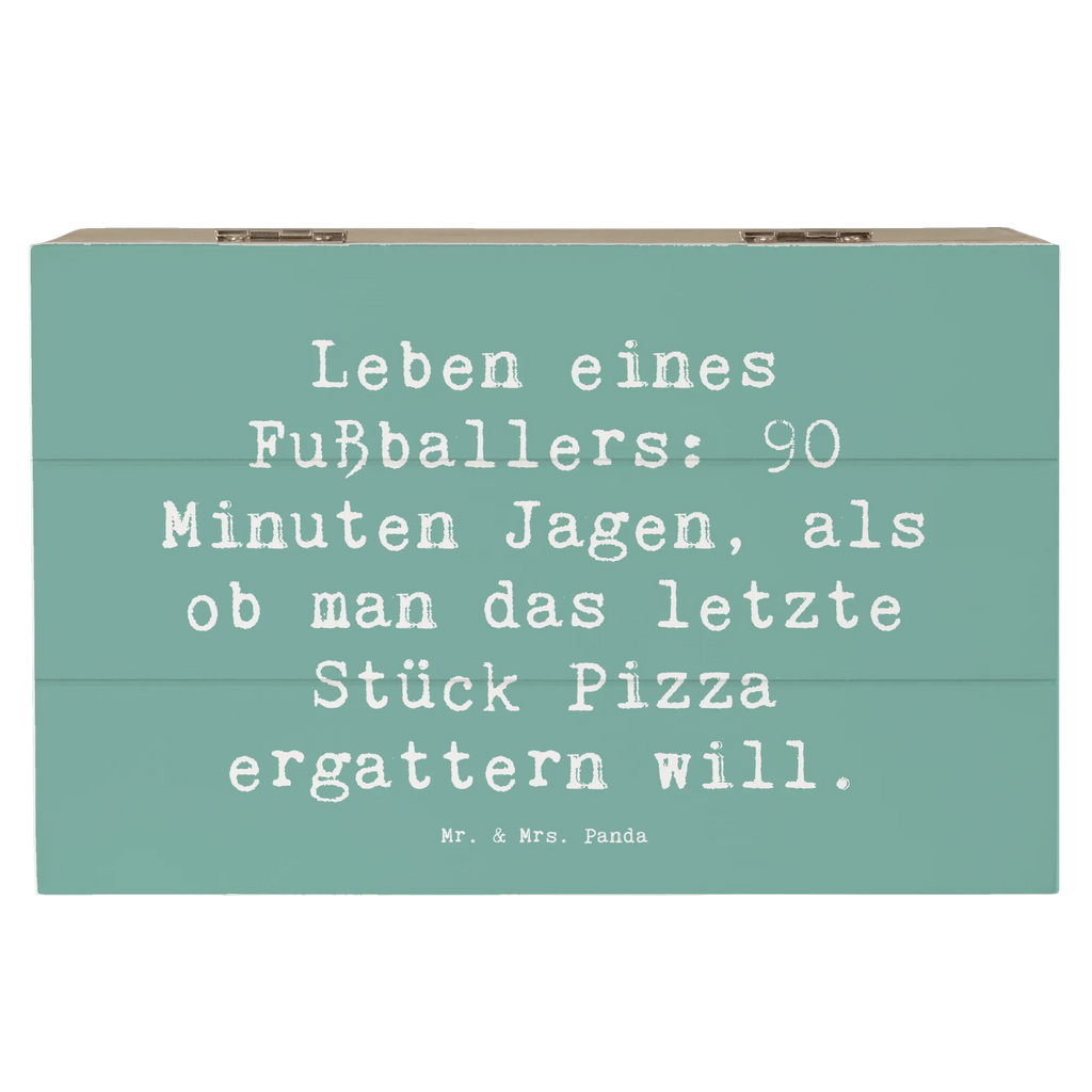 Holzkiste Spruch Leben eines Fußballers: 90 Minuten Jagen, als ob man das letzte Stück Pizza ergattern will. Truhe, Geschenkbox, Erinnerungskiste, Aufbewahrungsbox, Kiste, Holzkiste, Dekokiste, XXL, Erinnerungsbox, Schatulle, Geschenkdose, Schatzkiste, Beruf, Ausbildung, Jubiläum, Abschied, Rente, Kollege, Kollegin, Geschenk, Schenken, Arbeitskollege, Mitarbeiter, Firma, Danke, Dankeschön