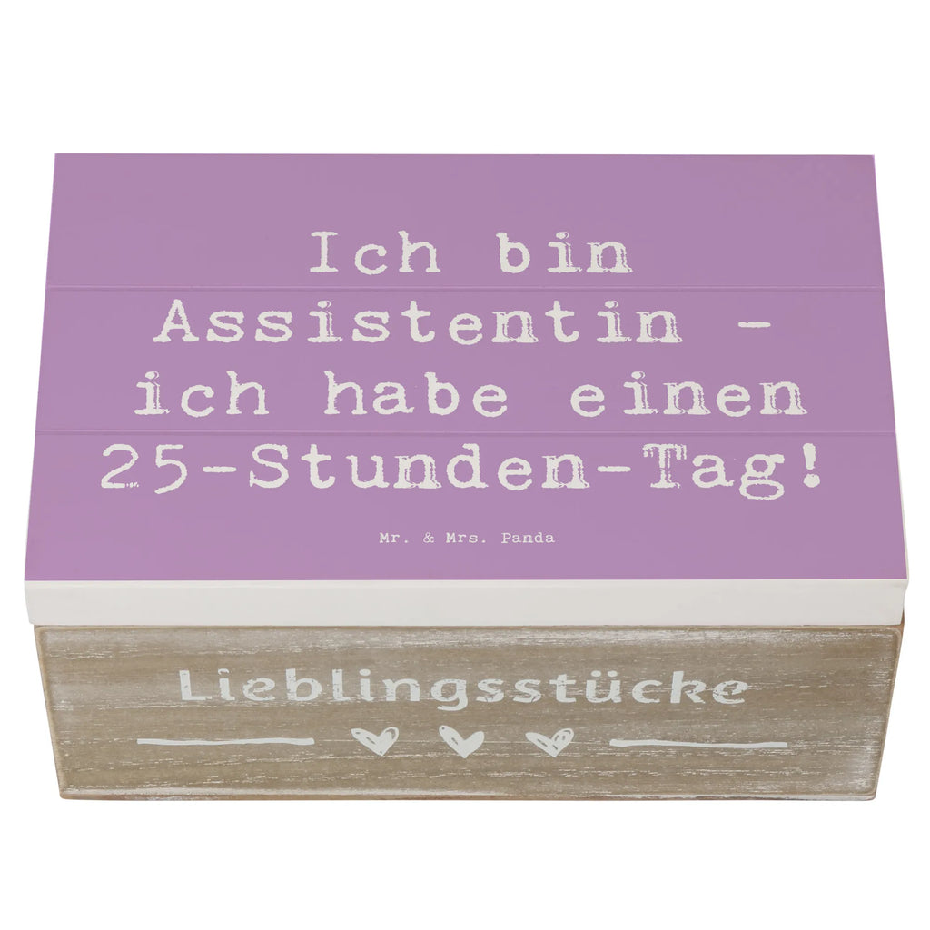 Holzkiste Spruch Ich bin Assistentin - ich habe einen 25-Stunden-Tag! Erinnerungskiste, Geschenkbox, Geschenkdose, Kiste, Dekokiste, Schatulle, Truhe, Holzkiste, Erinnerungsbox, Aufbewahrungsbox, XXL, Schatzkiste, Beruf, Ausbildung, Jubiläum, Abschied, Rente, Kollege, Kollegin, Geschenk, Schenken, Arbeitskollege, Mitarbeiter, Firma, Danke, Dankeschön