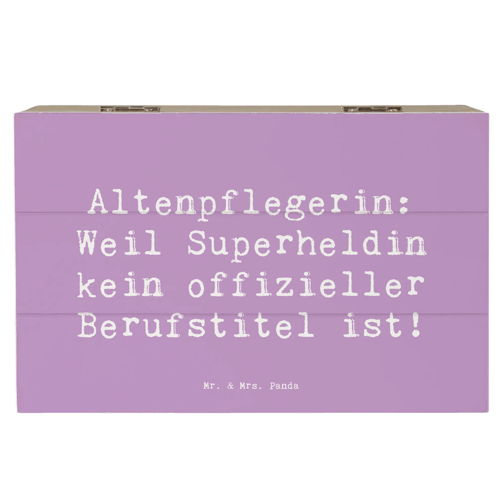 Wooden chest Saying Altenpflegerin: Weil Superheldin kein offizieller Berufstitel ist! Schatzkiste, Truhe, XXL, Dekokiste, Erinnerungsbox, Erinnerungskiste, Schatulle, Holzkiste, Geschenkbox, Kiste, Geschenkdose, Aufbewahrungsbox, Beruf, Ausbildung, Jubiläum, Abschied, Rente, Kollege, Kollegin, Geschenk, Schenken, Arbeitskollege, Mitarbeiter, Firma, Danke, Dankeschön