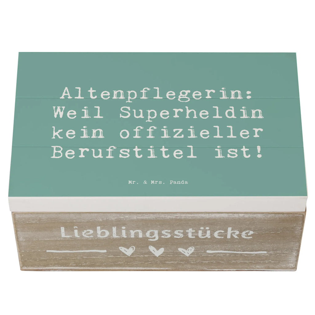 Wooden chest Saying Altenpflegerin: Weil Superheldin kein offizieller Berufstitel ist! Schatzkiste, Truhe, XXL, Dekokiste, Erinnerungsbox, Erinnerungskiste, Schatulle, Holzkiste, Geschenkbox, Kiste, Geschenkdose, Aufbewahrungsbox, Beruf, Ausbildung, Jubiläum, Abschied, Rente, Kollege, Kollegin, Geschenk, Schenken, Arbeitskollege, Mitarbeiter, Firma, Danke, Dankeschön