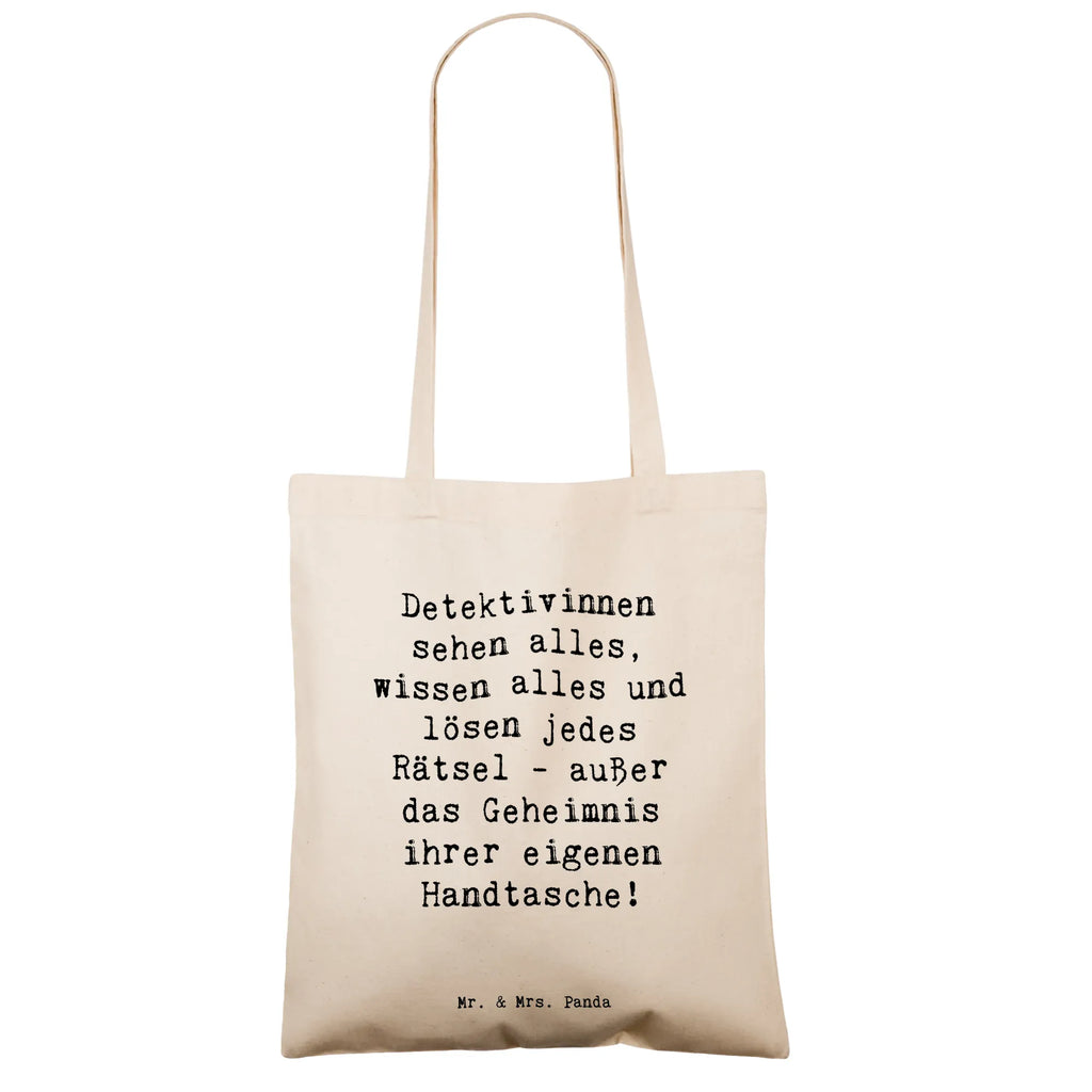Tragetasche Spruch Detektivinnen sehen alles, wissen alles und lösen jedes Rätsel - außer das Geheimnis ihrer eigenen Handtasche! Schultertasche, Umhängetasche, Beutel, Jutetasche, Einkaufstasche, Stoffbeutel, Shopper, Einkaufstüte, Tragetasche, Badetasche, Strandtasche, Laptoptasche, Beuteltasche, Stofftasche, Tasche, Jutebeutel, Beruf, Ausbildung, Jubiläum, Abschied, Rente, Kollege, Kollegin, Geschenk, Schenken, Arbeitskollege, Mitarbeiter, Firma, Danke, Dankeschön