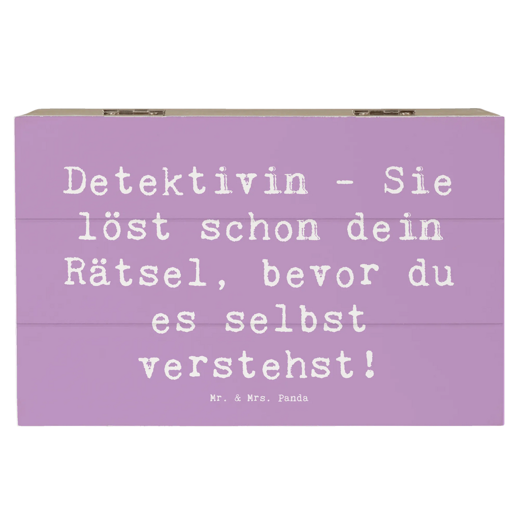 Holzkiste Spruch Detektivin - Sie löst schon dein Rätsel, bevor du es selbst verstehst! Aufbewahrungsbox, Kiste, Geschenkdose, Holzkiste, Erinnerungsbox, Schatulle, Schatzkiste, XXL, Truhe, Erinnerungskiste, Geschenkbox, Dekokiste, Beruf, Ausbildung, Jubiläum, Abschied, Rente, Kollege, Kollegin, Geschenk, Schenken, Arbeitskollege, Mitarbeiter, Firma, Danke, Dankeschön