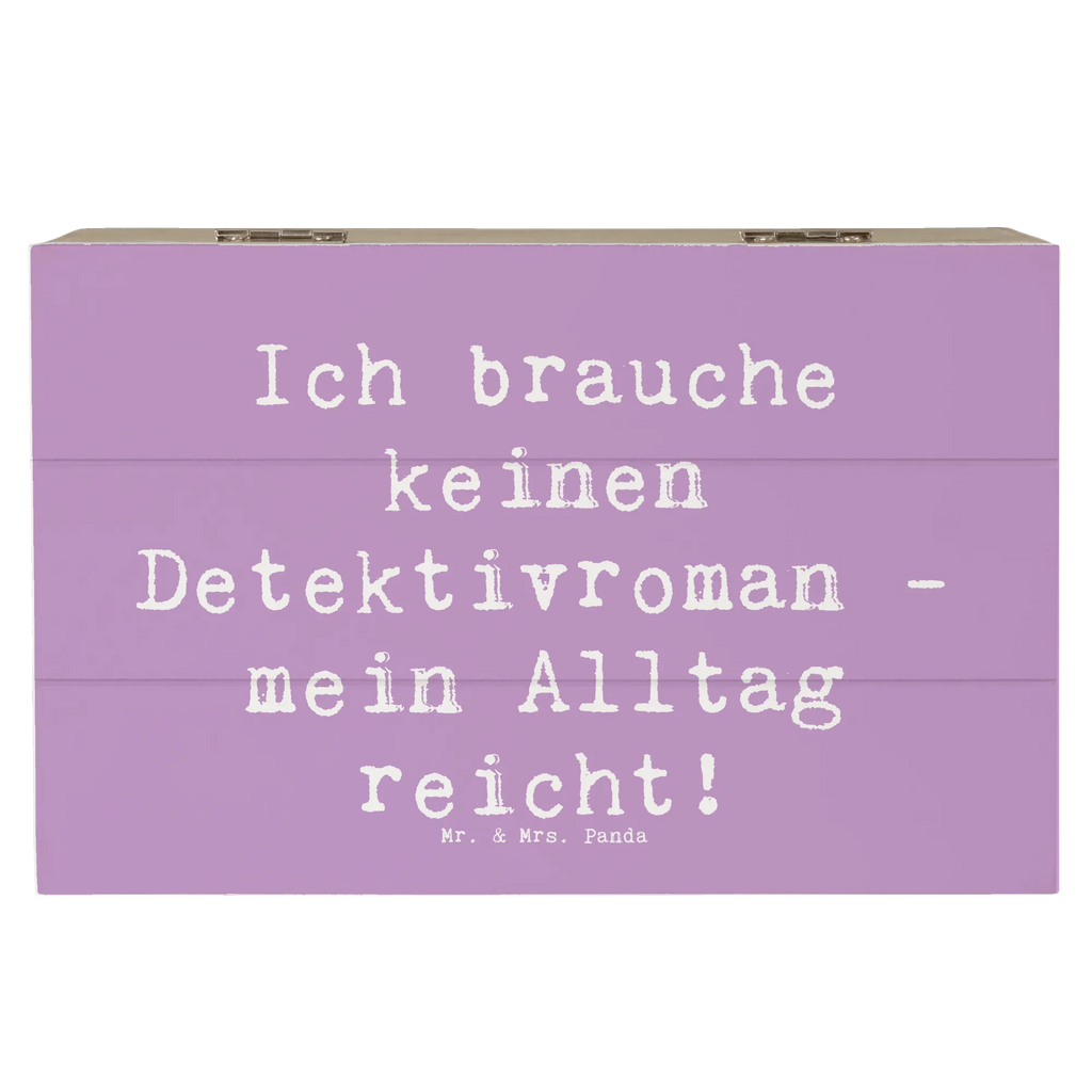 Holzkiste Spruch Ich brauche keinen Detektivroman - mein Alltag reicht! Geschenkbox, Geschenkdose, Erinnerungskiste, Aufbewahrungsbox, Schatzkiste, Truhe, Holzkiste, Schatulle, Erinnerungsbox, Kiste, XXL, Dekokiste, Beruf, Ausbildung, Jubiläum, Abschied, Rente, Kollege, Kollegin, Geschenk, Schenken, Arbeitskollege, Mitarbeiter, Firma, Danke, Dankeschön