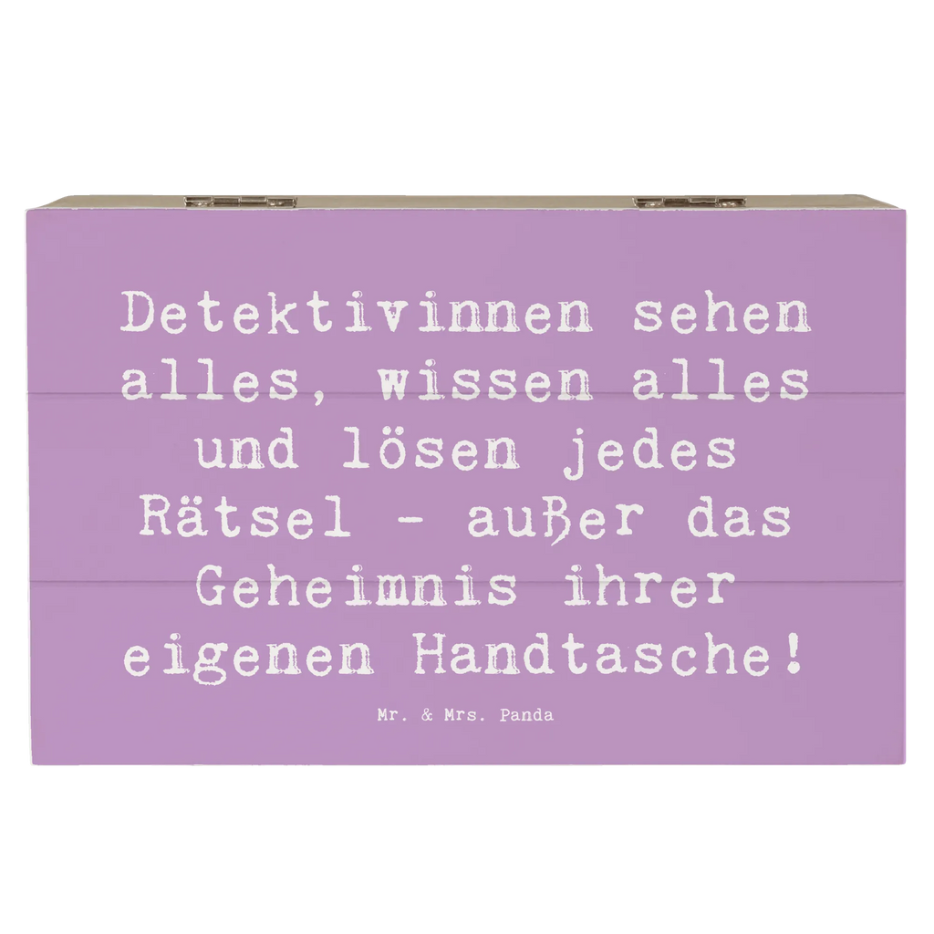 Wooden chest Saying Detektivinnen sehen alles, wissen alles und lösen jedes Rätsel - außer das Geheimnis ihrer eigenen Handtasche! Truhe, Geschenkbox, Erinnerungsbox, Aufbewahrungsbox, Dekokiste, Holzkiste, Erinnerungskiste, Kiste, XXL, Schatulle, Geschenkdose, Schatzkiste, Beruf, Ausbildung, Jubiläum, Abschied, Rente, Kollege, Kollegin, Geschenk, Schenken, Arbeitskollege, Mitarbeiter, Firma, Danke, Dankeschön