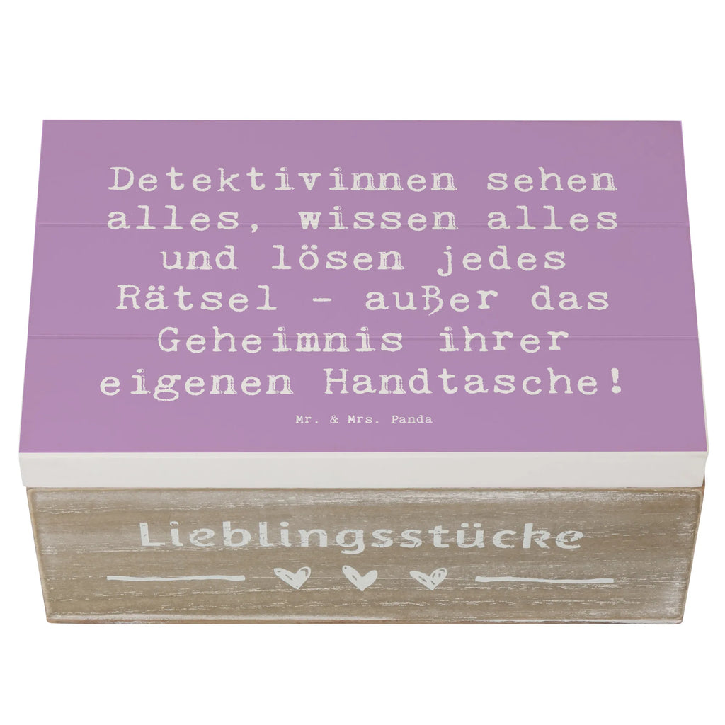 Wooden chest Saying Detektivinnen sehen alles, wissen alles und lösen jedes Rätsel - außer das Geheimnis ihrer eigenen Handtasche! Truhe, Geschenkbox, Erinnerungsbox, Aufbewahrungsbox, Dekokiste, Holzkiste, Erinnerungskiste, Kiste, XXL, Schatulle, Geschenkdose, Schatzkiste, Beruf, Ausbildung, Jubiläum, Abschied, Rente, Kollege, Kollegin, Geschenk, Schenken, Arbeitskollege, Mitarbeiter, Firma, Danke, Dankeschön