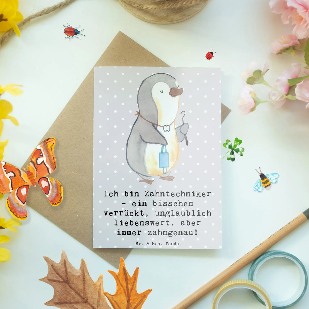 Greetings card Ich bin Zahntechniker - ein bisschen verrückt, unglaublich liebenswert, aber immer zahngenau! Klappkarte, Karte, Einladungskarte, Hochzeitskarte, Grußkarte, Ansichtskarten, Geburtstagskarte, Glückwunschkarte, Beruf, Ausbildung, Jubiläum, Abschied, Rente, Kollege, Kollegin, Geschenk, Schenken, Arbeitskollege, Mitarbeiter, Firma, Danke, Dankeschön