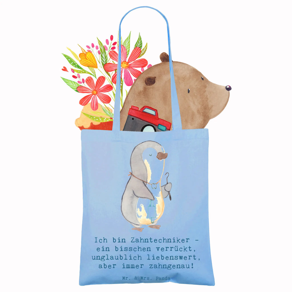 Tragetasche Ich bin Zahntechniker - ein bisschen verrückt, unglaublich liebenswert, aber immer zahngenau! Badetasche, Jutetasche, Shopper, Tasche, Einkaufstüte, Beutel, Tragetasche, Umhängetasche, Einkaufstasche, Strandtasche, Schultertasche, Stofftasche, Stoffbeutel, Beuteltasche, Laptoptasche, Jutebeutel, Beruf, Ausbildung, Jubiläum, Abschied, Rente, Kollege, Kollegin, Geschenk, Schenken, Arbeitskollege, Mitarbeiter, Firma, Danke, Dankeschön
