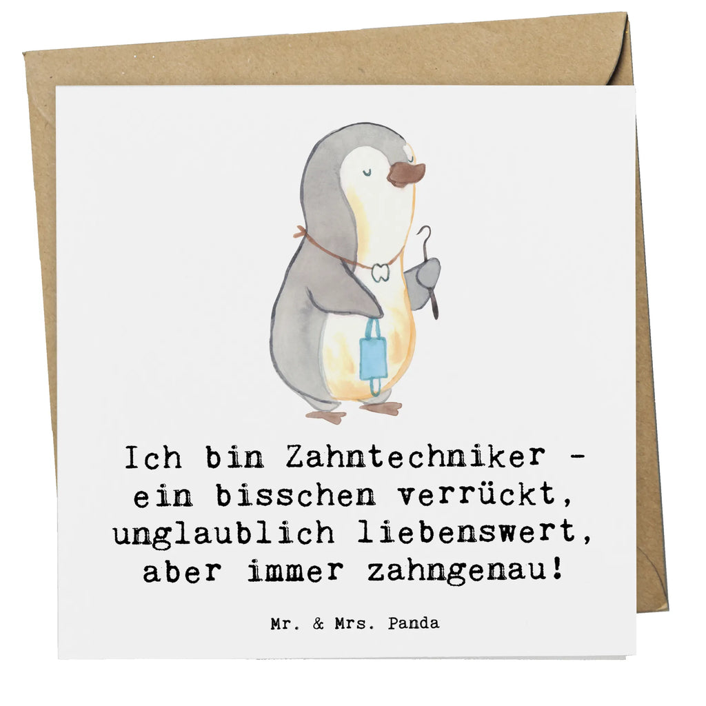 Deluxe Karte Ich bin Zahntechniker - ein bisschen verrückt, unglaublich liebenswert, aber immer zahngenau! Einladungskarte, Karte, Glückwunschkarte, Klappkarte, Geburtstagskarte, Hochwertige Klappkarte, Grußkarte, Hochwertige Grußkarte, Hochzeitskarte, Beruf, Ausbildung, Jubiläum, Abschied, Rente, Kollege, Kollegin, Geschenk, Schenken, Arbeitskollege, Mitarbeiter, Firma, Danke, Dankeschön