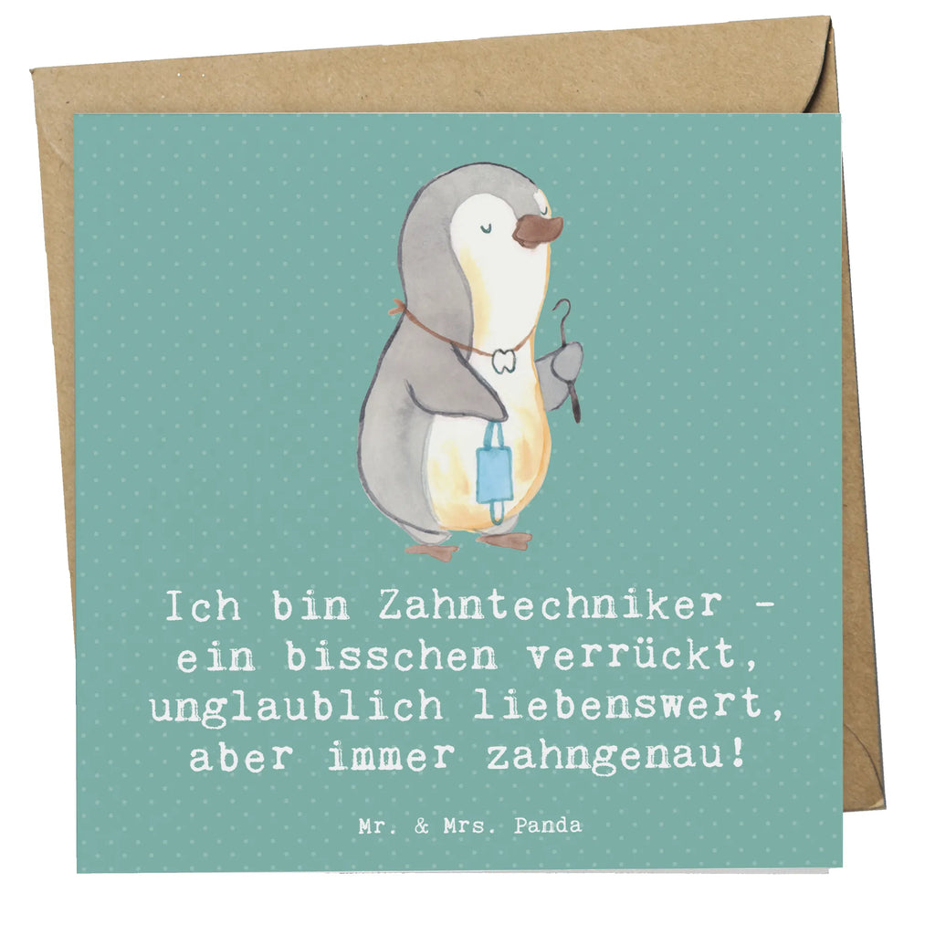 Deluxe Karte Ich bin Zahntechniker - ein bisschen verrückt, unglaublich liebenswert, aber immer zahngenau! Einladungskarte, Karte, Glückwunschkarte, Klappkarte, Geburtstagskarte, Hochwertige Klappkarte, Grußkarte, Hochwertige Grußkarte, Hochzeitskarte, Beruf, Ausbildung, Jubiläum, Abschied, Rente, Kollege, Kollegin, Geschenk, Schenken, Arbeitskollege, Mitarbeiter, Firma, Danke, Dankeschön