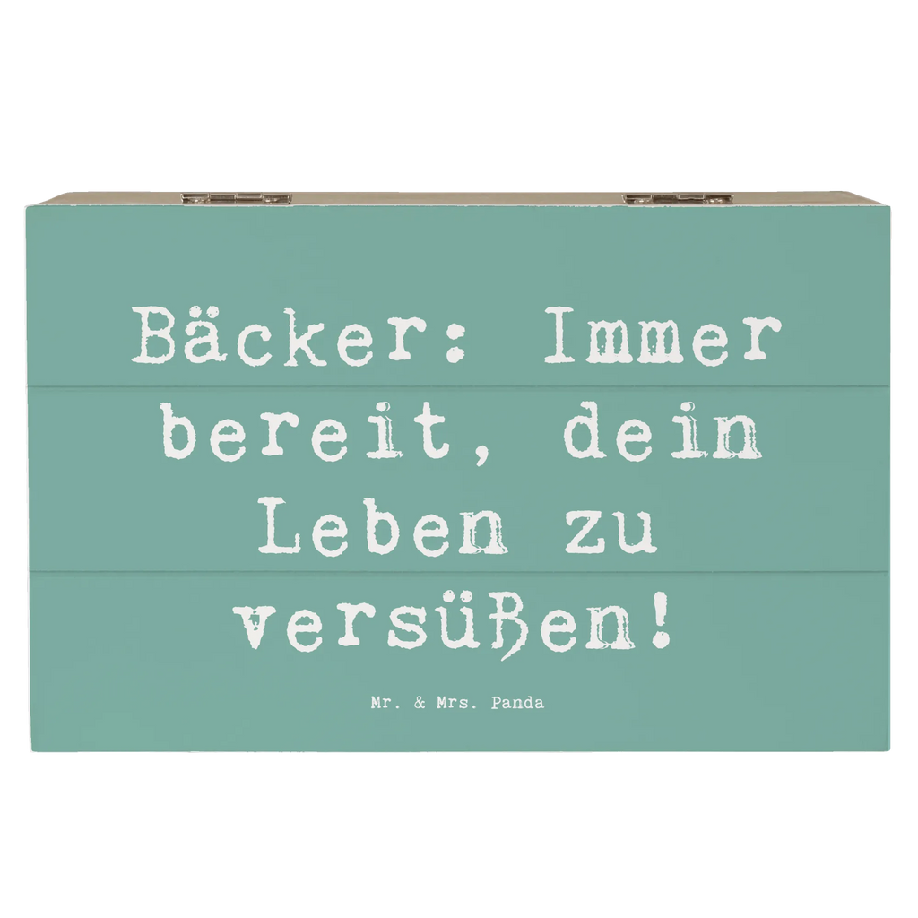 Holzkiste Spruch Bäcker: Immer bereit, dein Leben zu versüßen! XXL, Truhe, Schatzkiste, Aufbewahrungsbox, Geschenkbox, Erinnerungsbox, Erinnerungskiste, Schatulle, Geschenkdose, Dekokiste, Kiste, Holzkiste, Beruf, Ausbildung, Jubiläum, Abschied, Rente, Kollege, Kollegin, Geschenk, Schenken, Arbeitskollege, Mitarbeiter, Firma, Danke, Dankeschön