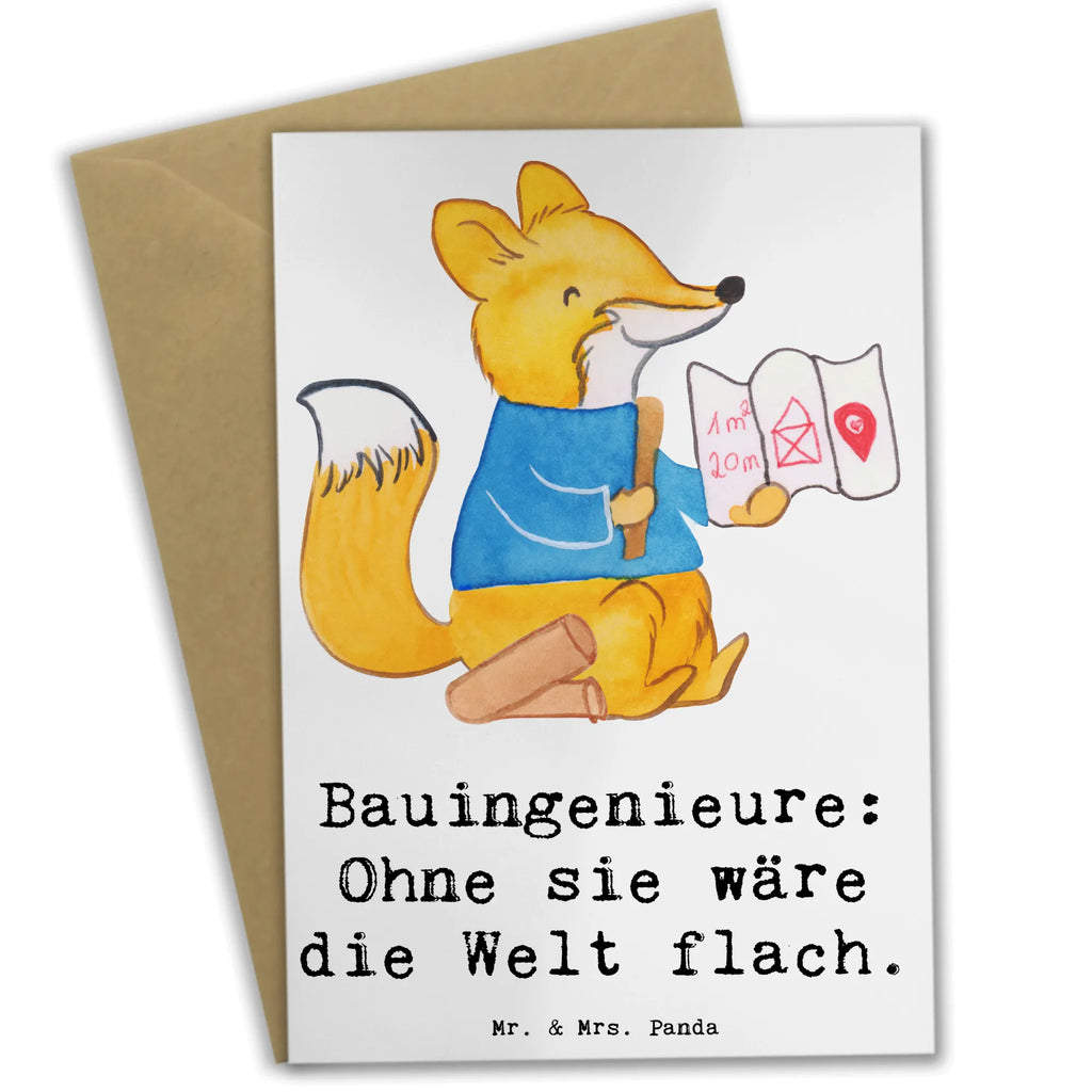 Grußkarte Bauingenieure: Ohne sie wäre die Welt flach. Geburtstagskarte, Grußkarte, Klappkarte, Glückwunschkarte, Hochzeitskarte, Ansichtskarten, Karte, Einladungskarte, Beruf, Ausbildung, Jubiläum, Abschied, Rente, Kollege, Kollegin, Geschenk, Schenken, Arbeitskollege, Mitarbeiter, Firma, Danke, Dankeschön